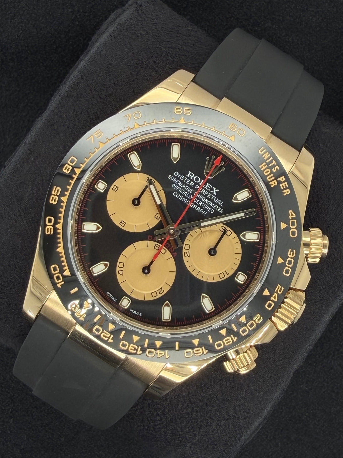 Rolex Daytona ‘Paul Newman’ Black Dial Yellow Gold Oysterflex 116518LN | 2021 | 40mm