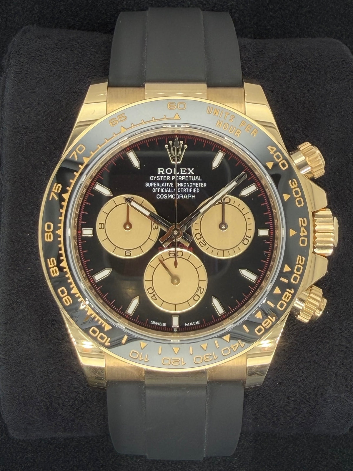 Rolex Cosmograph Daytona Yellow Gold 'Paul Newman' Black Dial with Gold Sub-Dials Oysterflex 126518LN | 2025