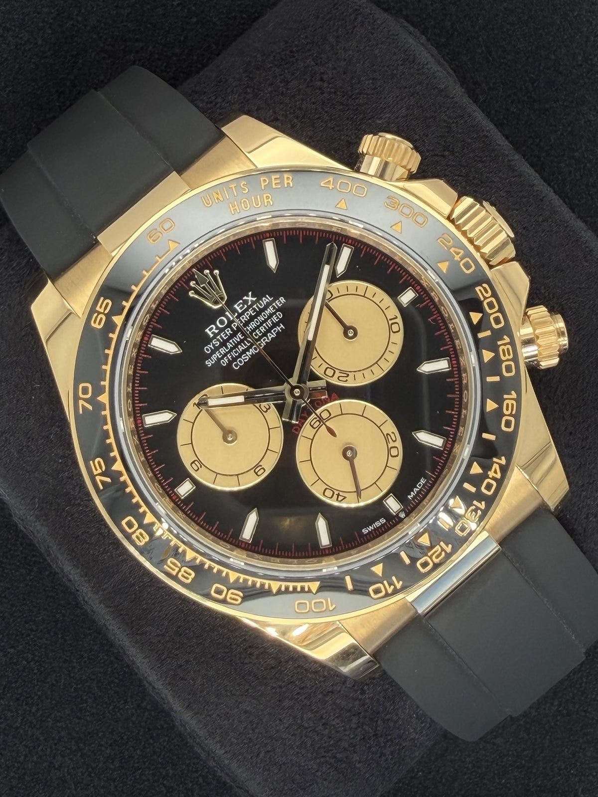 Rolex Cosmograph Daytona Yellow Gold 'Paul Newman' Black Dial with Gold Sub-Dials Oysterflex 126518LN | 2025