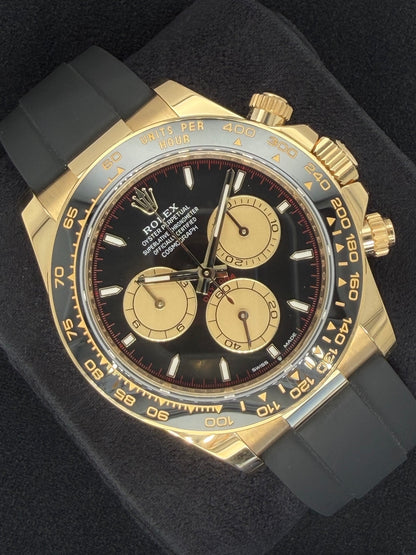 Rolex Cosmograph Daytona Yellow Gold 'Paul Newman' Black Dial with Gold Sub-Dials Oysterflex 126518LN | 2025
