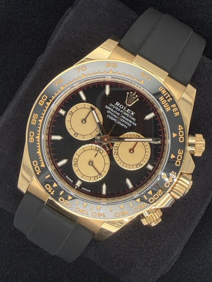 Rolex Cosmograph Daytona Yellow Gold 'Paul Newman' Black Dial with Gold Sub-Dials Oysterflex 126518LN | 2025