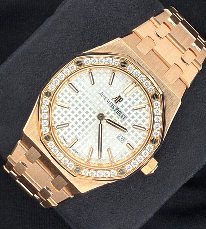 Audemars Piguet Royal Oak Selfwinding Rose Gold Diamond Bezel 15551OR.ZZ.1356OR.01 Right