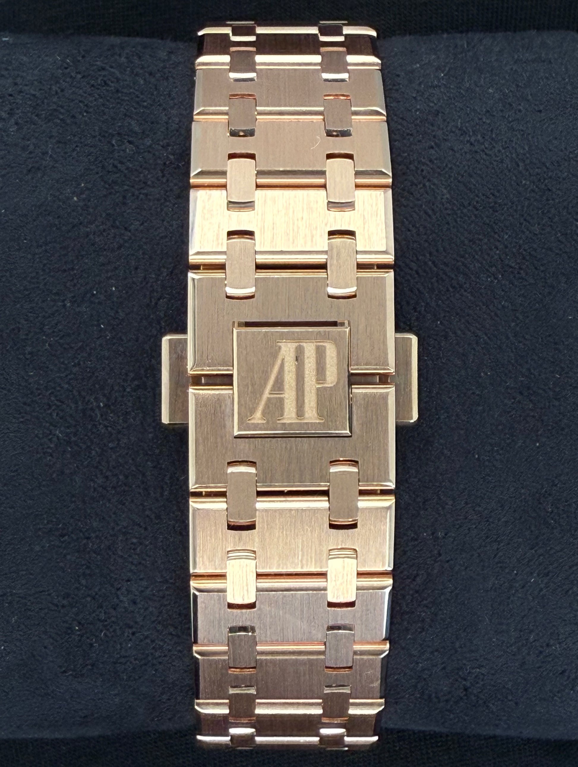 Audemars Piguet Royal Oak Selfwinding Rose Gold Diamond Bezel 15551OR.ZZ.1356OR.01 Clasp
