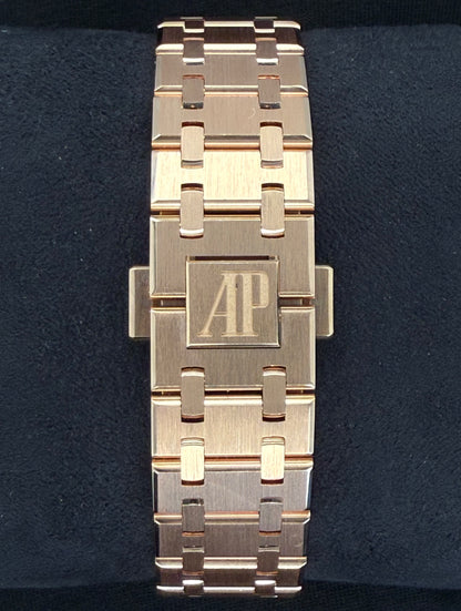 Audemars Piguet Royal Oak Selfwinding Rose Gold Diamond Bezel 15551OR.ZZ.1356OR.01 Clasp