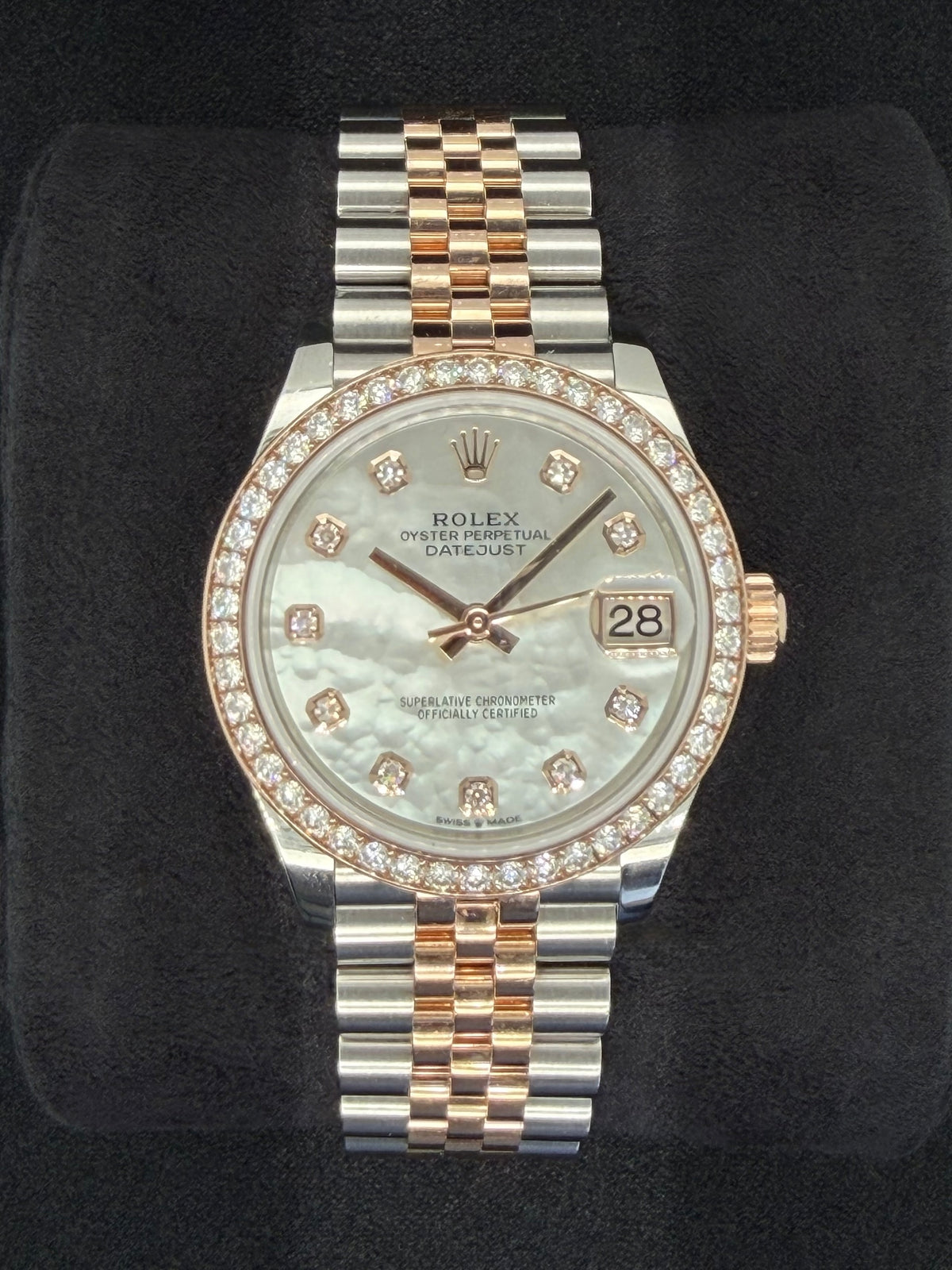 Rolex Datejust 31 "MOP" Mother of Pearl Dial with Factory-Set Diamond Bezel 278381RBR | 2022 | 31mm