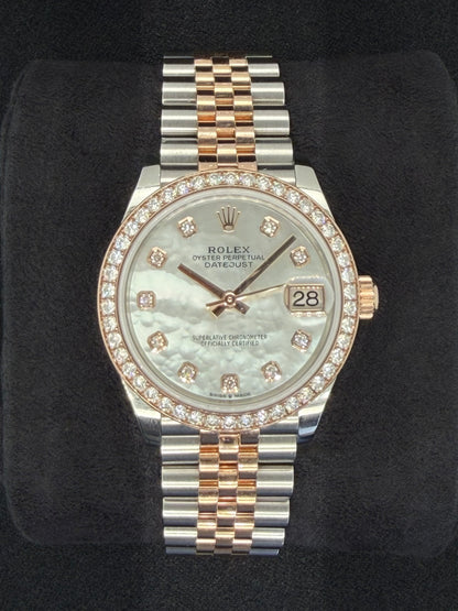 Rolex Datejust 31 "MOP" Mother of Pearl Dial with Factory-Set Diamond Bezel 278381RBR | 2022 | 31mm