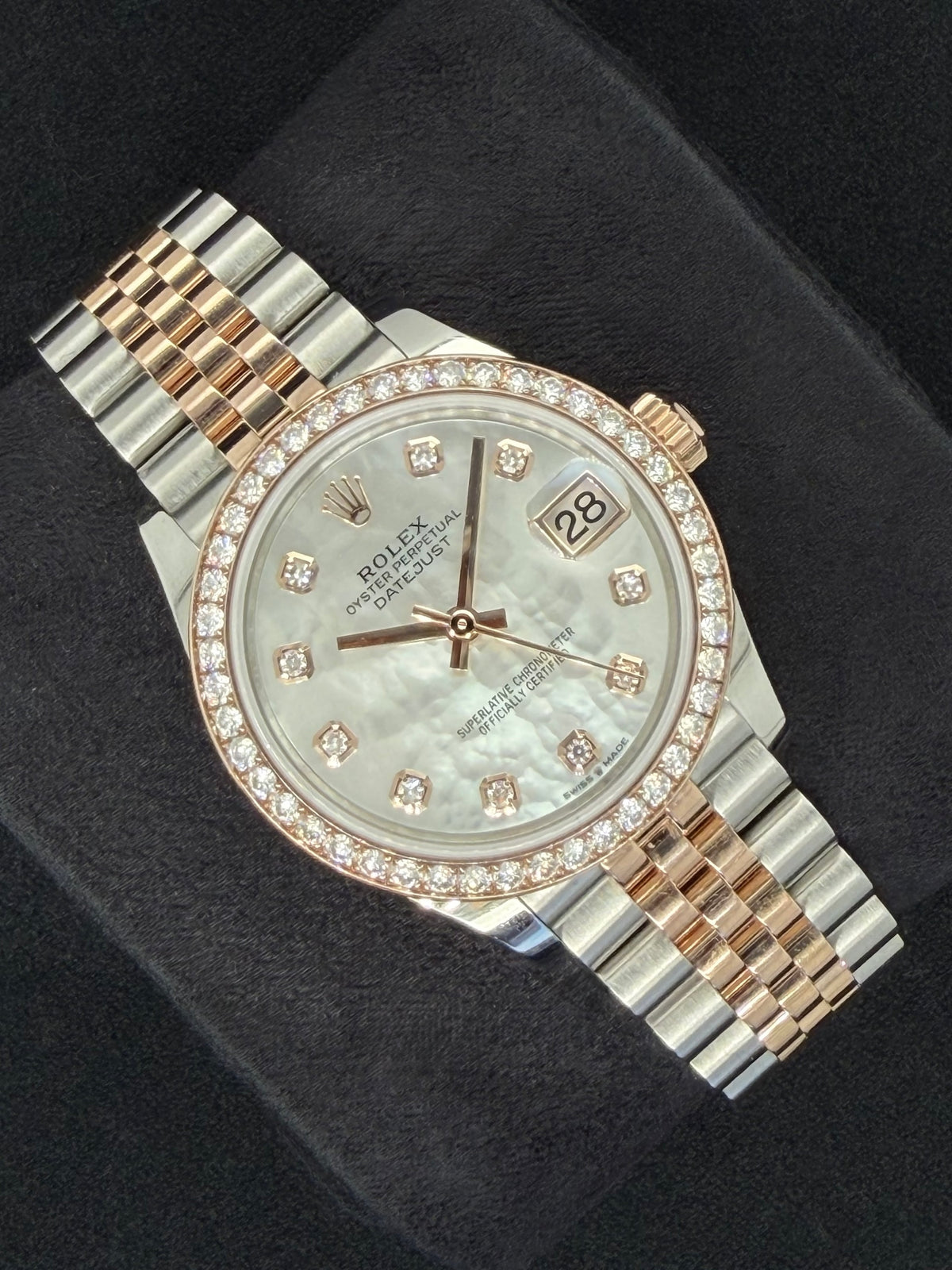 Rolex Datejust 31 "MOP" Mother of Pearl Dial with Factory-Set Diamond Bezel 278381RBR | 2022 | 31mm