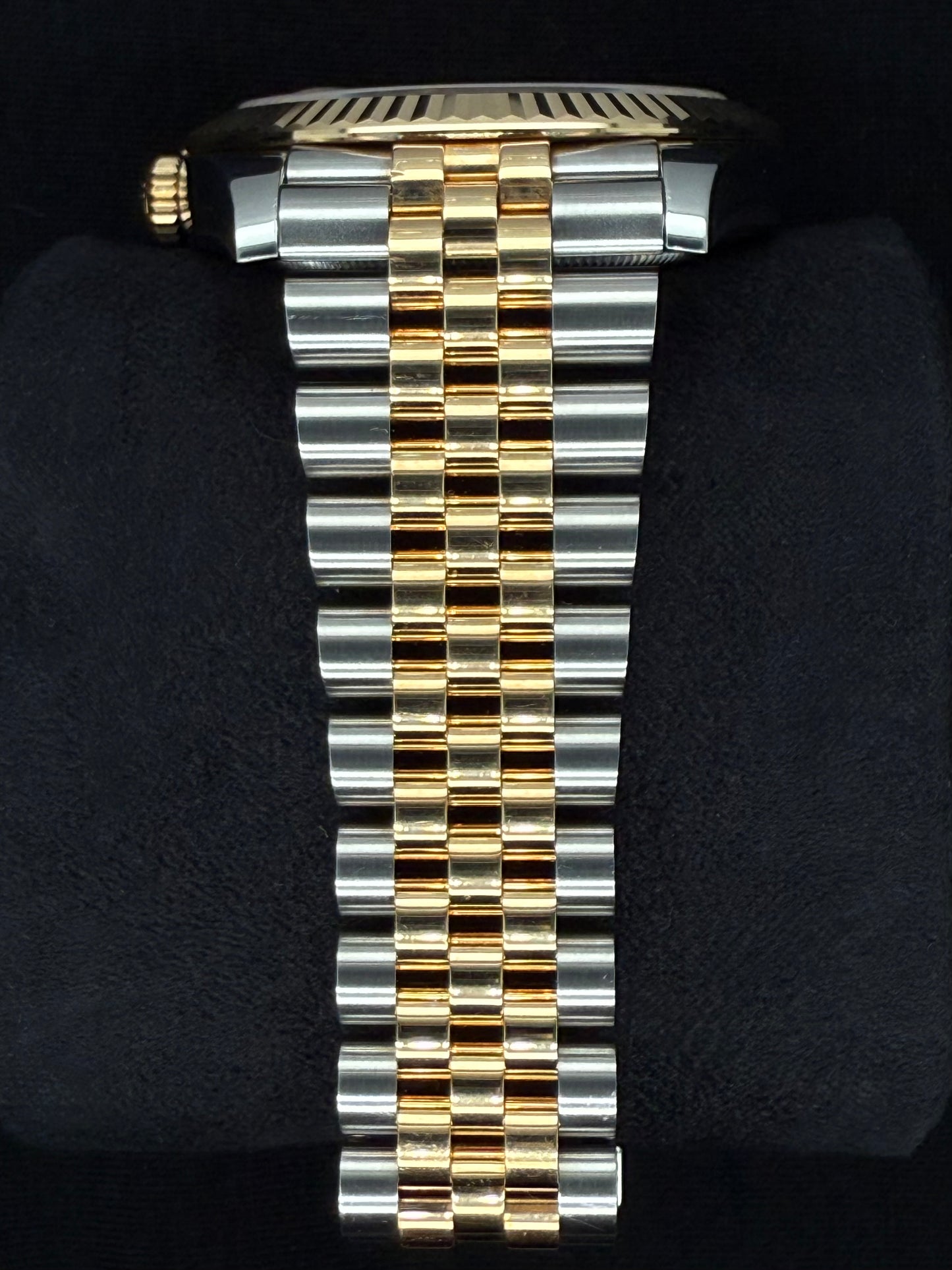 Rolex Datejust 41 Two Tone Yellow Gold Champagne ‘Sticks’ Dial 126333 bracelet