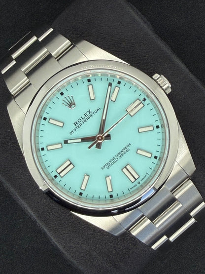 Rolex Oyster Perpetual 41 Tiffany Dial Oyster Bracelet 124300 | 2021 | 41mm