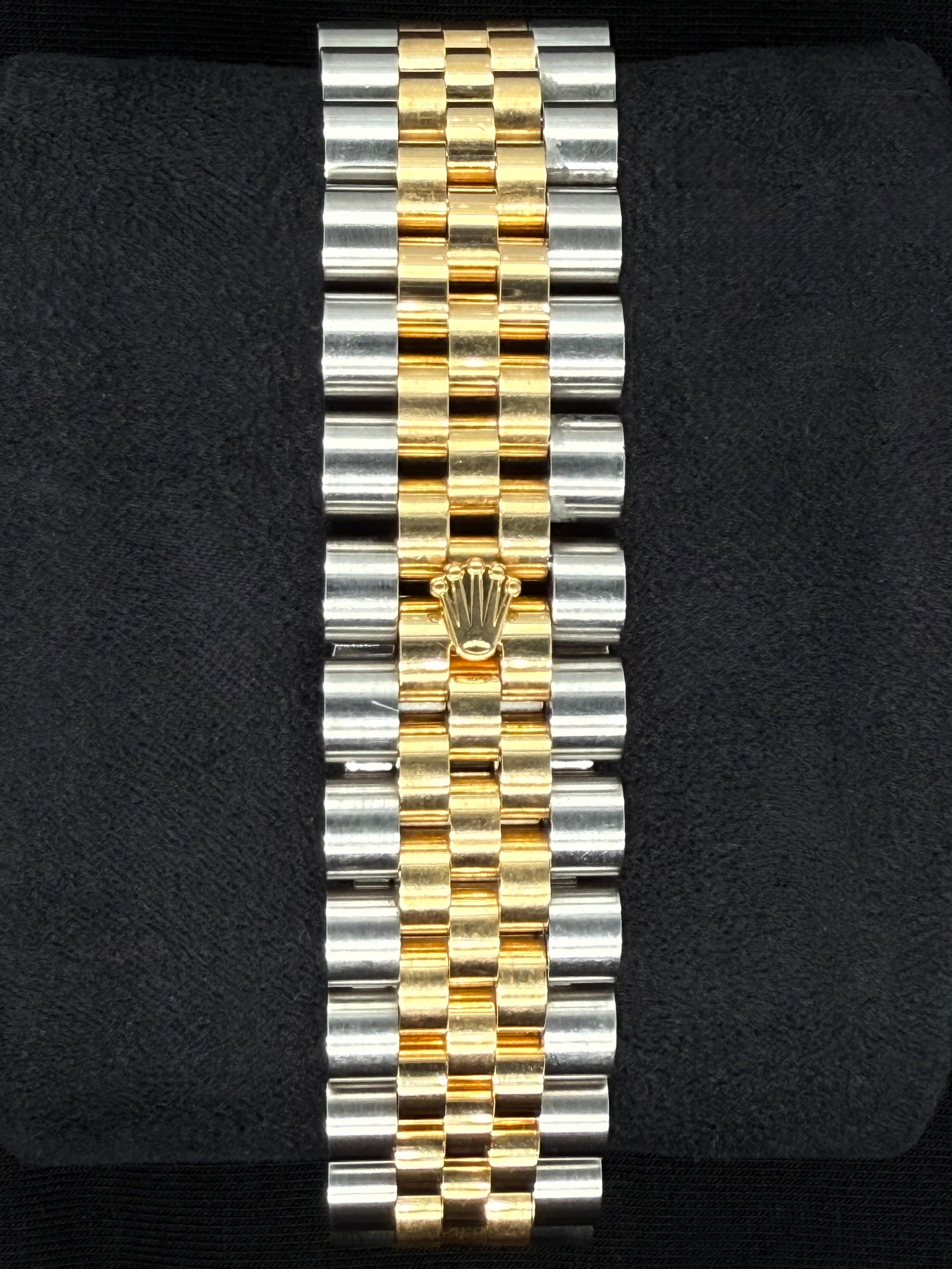 Rolex Datejust 36 Two-Tone Yellow Gold Champagne Diamond Dial 116233 clasp