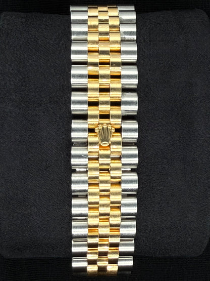 Rolex Datejust 36 Two-Tone Yellow Gold Champagne Diamond Dial 116233 clasp