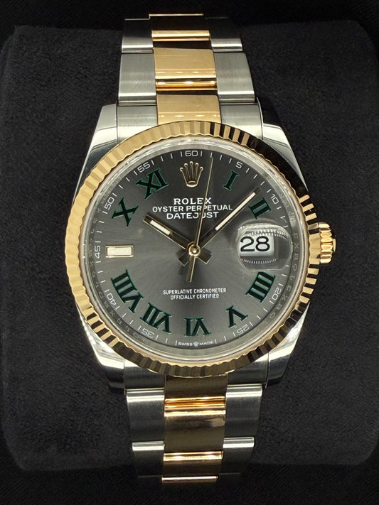 Rolex Datejust 36 Two Tone Yellow Gold Wimbledon Dial 126233 | 2024 | 36mm