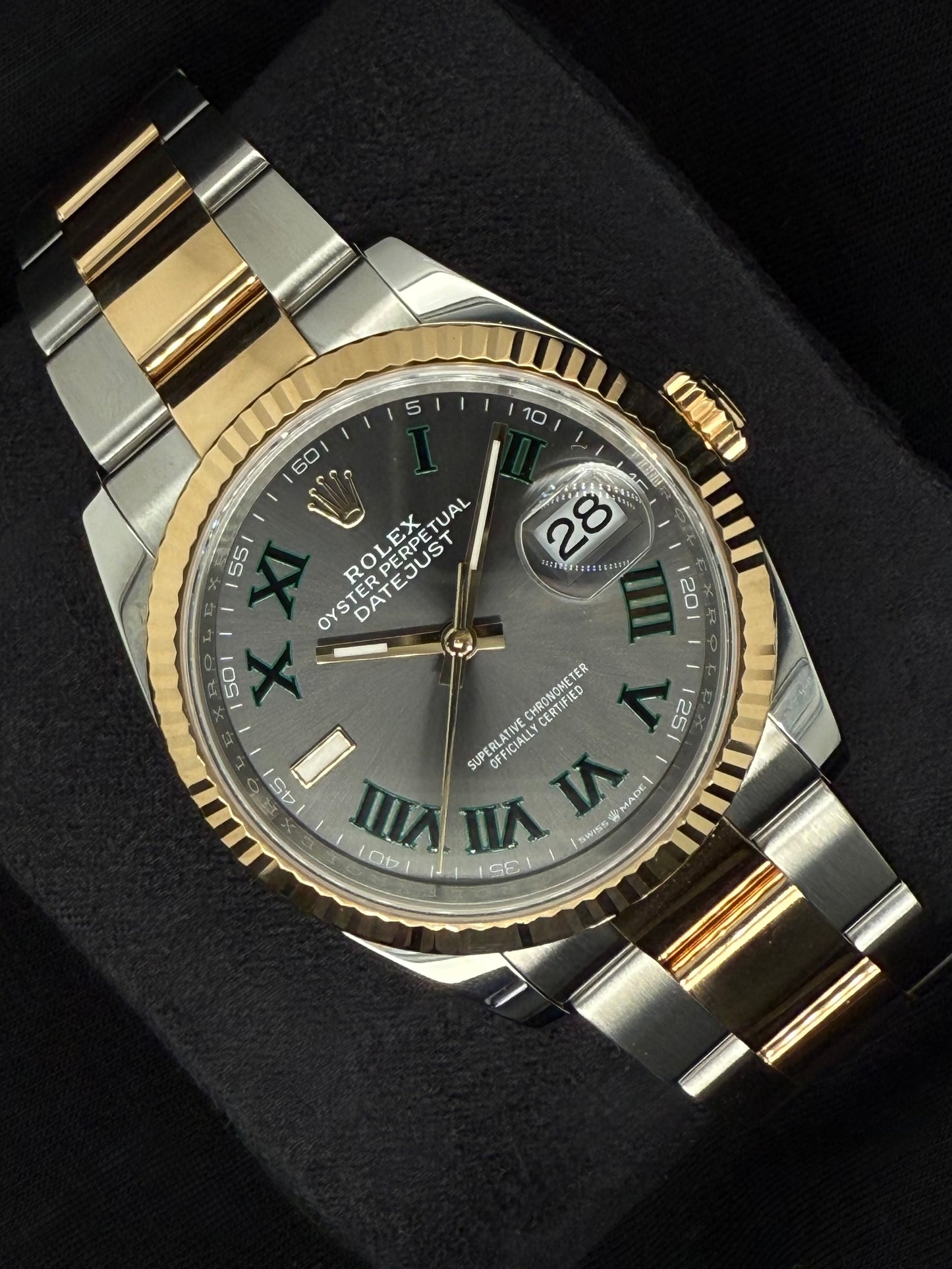 Rolex Datejust 36 Two Tone Yellow Gold Wimbledon Dial 126233 | 2024 | 36mm