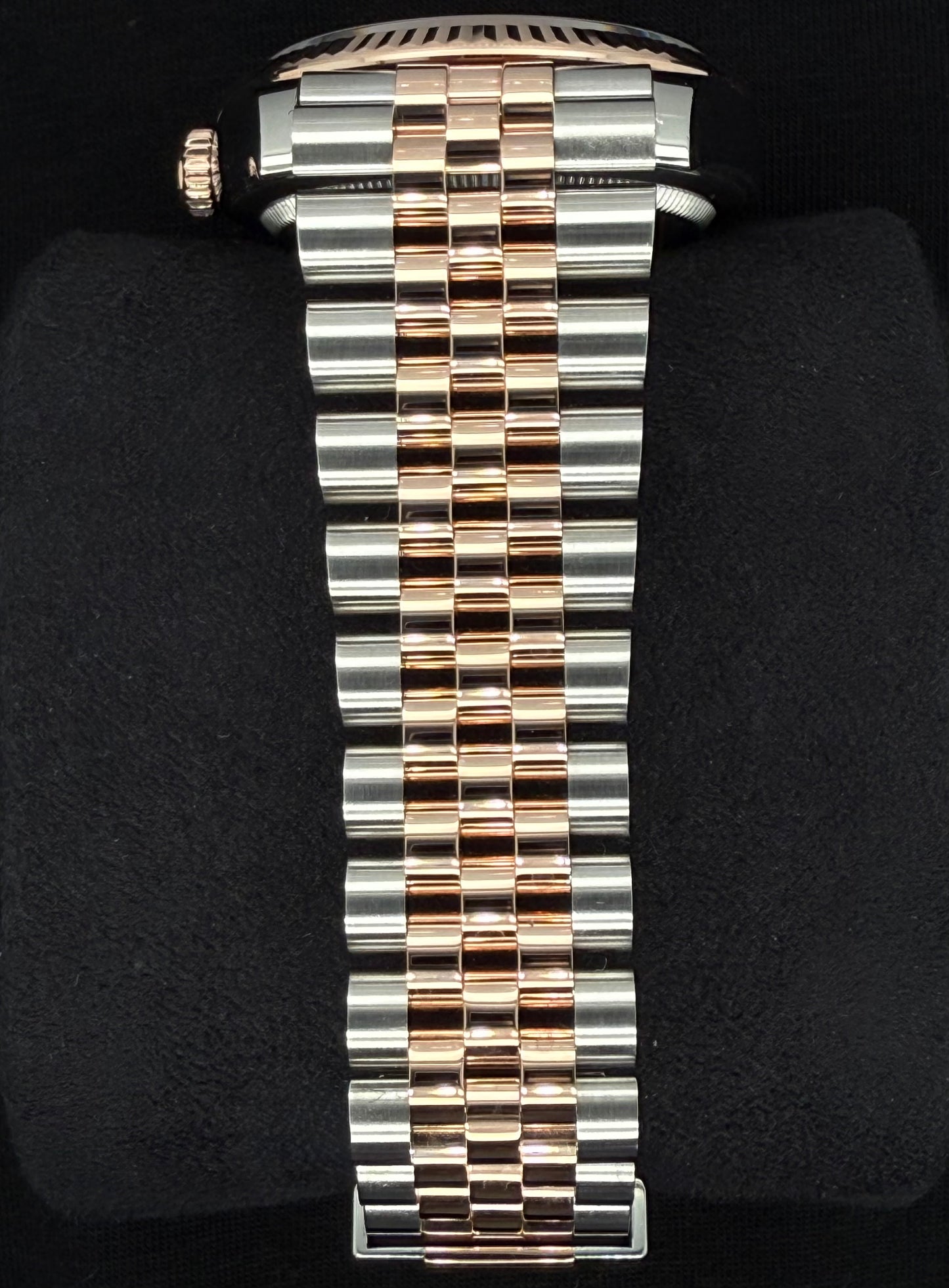 Rolex Datejust 36 Two Tone Rose Gold Slate Roman Diamond Dial 126231 Bracelet 