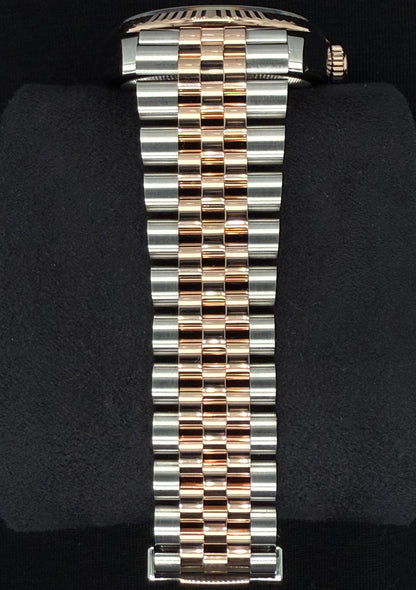 Rolex Datejust 36 Two Tone Rose Gold Slate Roman Diamond Dial 126231 Bracelet 2