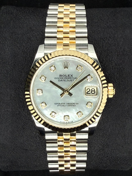 Rolex Datejust 31 "MOP" Mother of Pearl Diamond Dial Jubilee Two Tone 278273 