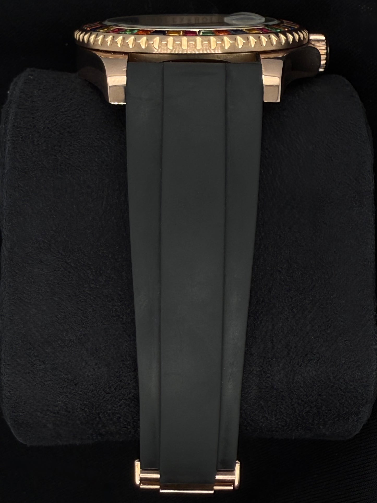 Rolex Yacht-Master 40 Black Dial Everose Gold Oysterflex After-Market Bezel 116655 | 2019 | 40mm