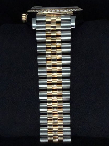Rolex Datejust 31 "MOP" Black Mother of Pearl Dial with Factory-Set Diamond Bezel 278383RBR bracelet 2