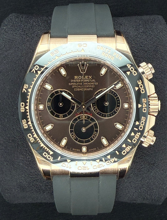 Rolex Daytona Oysterflex Rose Gold Chocolate Dial 116515LN