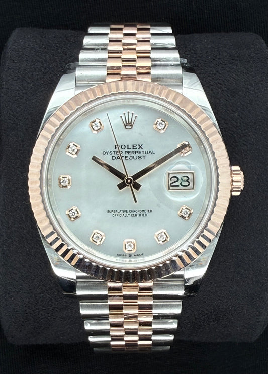 Rolex Datejust 41 Mother of Pearl ‘MOP’ Diamond Dial Fluted Jubilee 126331