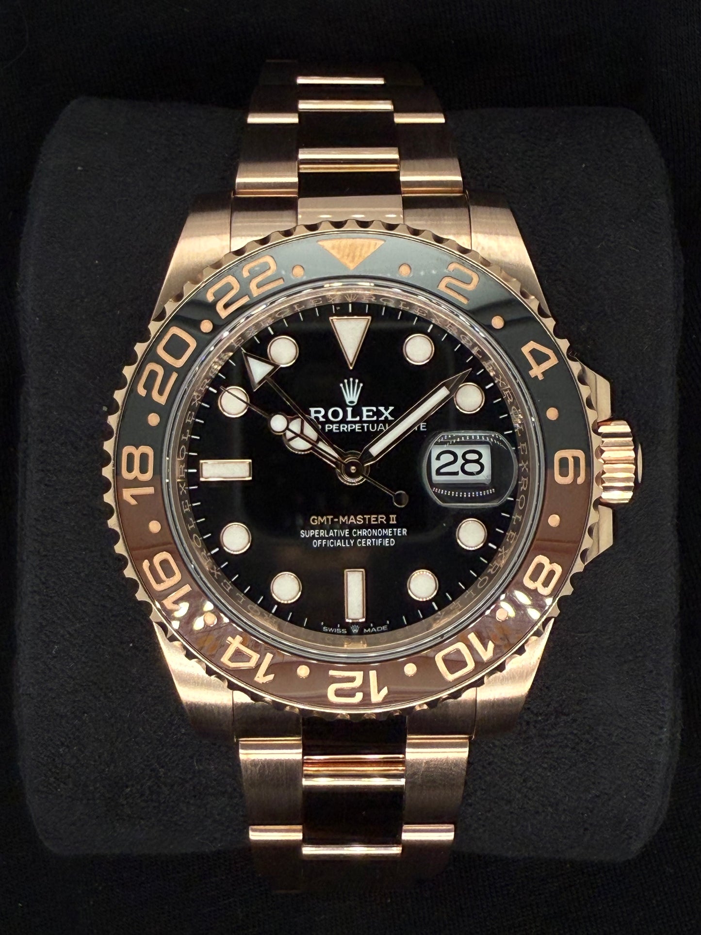 Rolex GMT-Master II 'Rootbeer' 18ct Rose Gold 126715CHNR | 2023 | 40mm