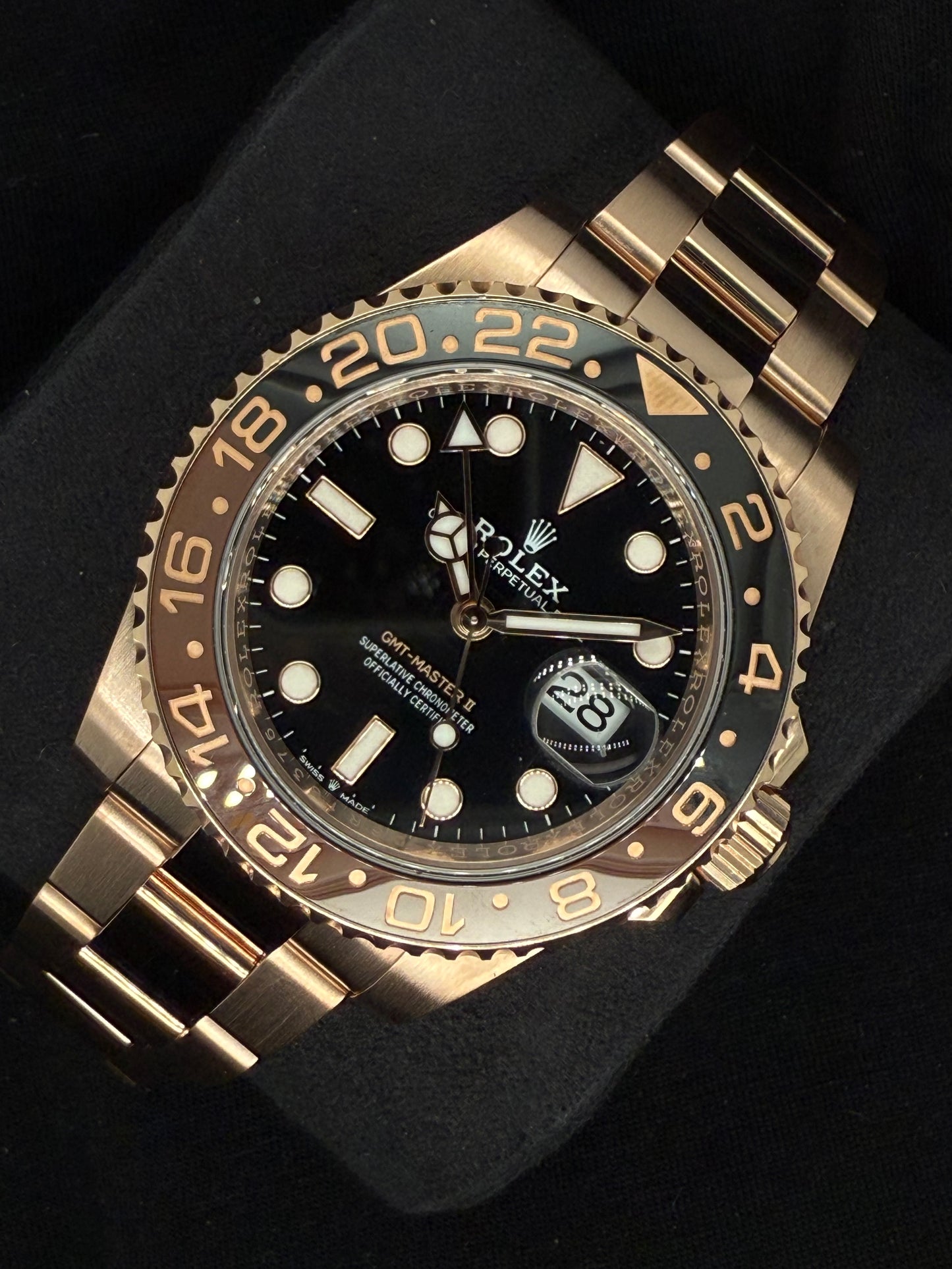 Rolex GMT-Master II 'Rootbeer' 18ct Rose Gold 126715CHNR | 2023 | 40mm
