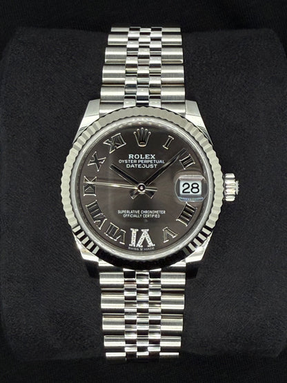 Rolex Datejust 31 Dark Grey Roman Diamond Dial Jubilee 278274 
