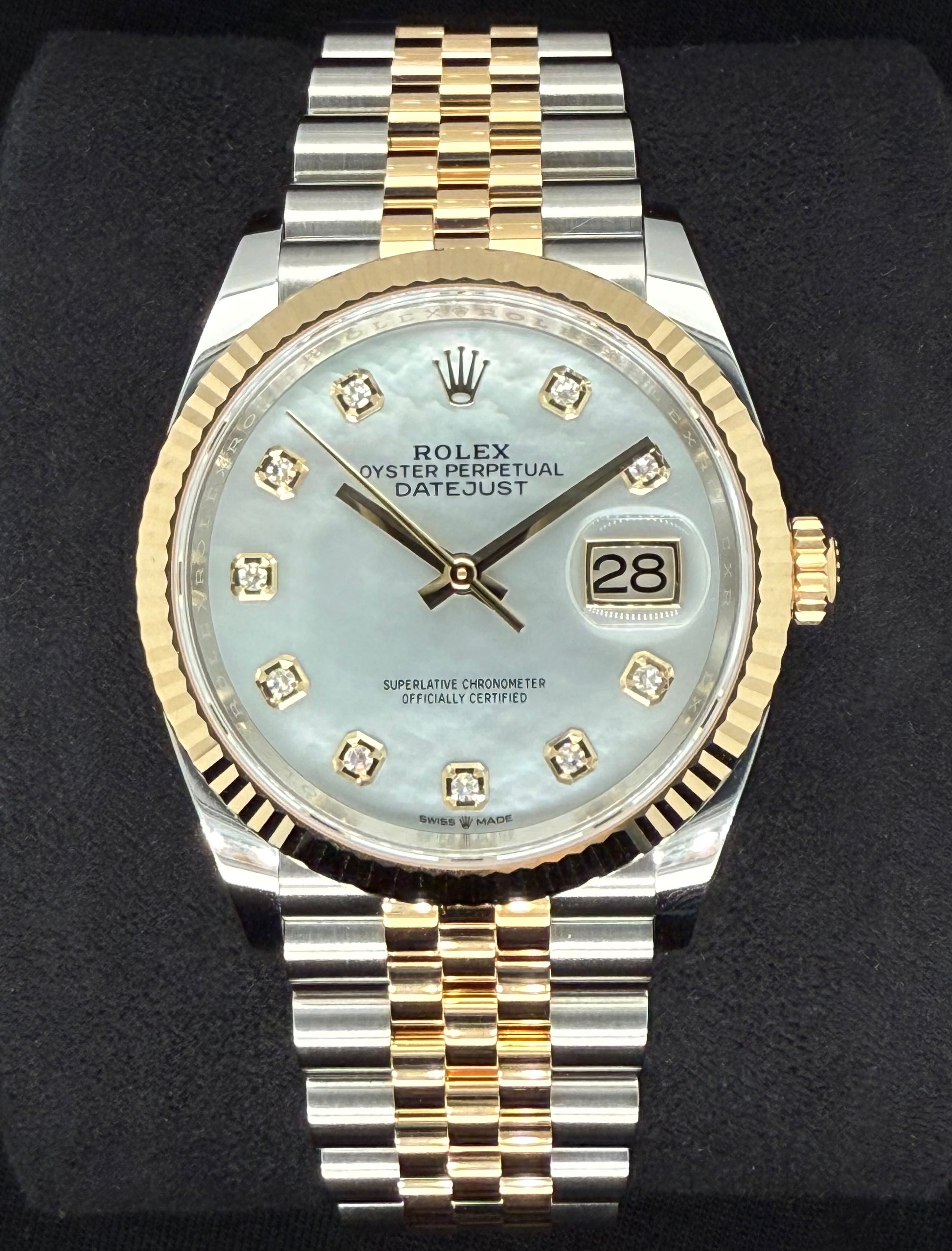 Rolex Datejust 36 Two-Tone Yellow Gold Mother of Pearl 'MOP