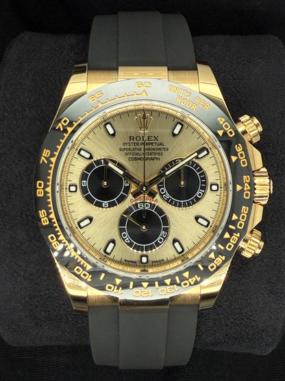 Rolex Daytona ‘Pikachu’ Champagne Dial Yellow Gold Oysterflex 116518LN | 2023 | 40mm