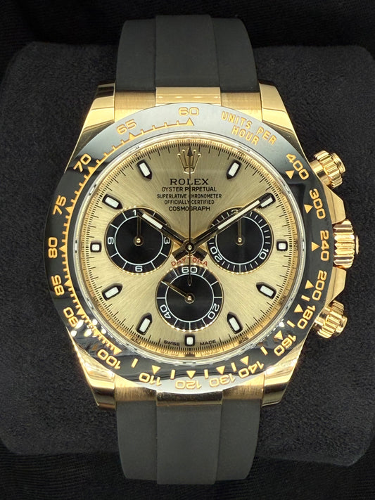Rolex Daytona ‘Pikachu’ Champagne Dial Yellow Gold Oysterflex 116518LN | 2023 | 40mm
