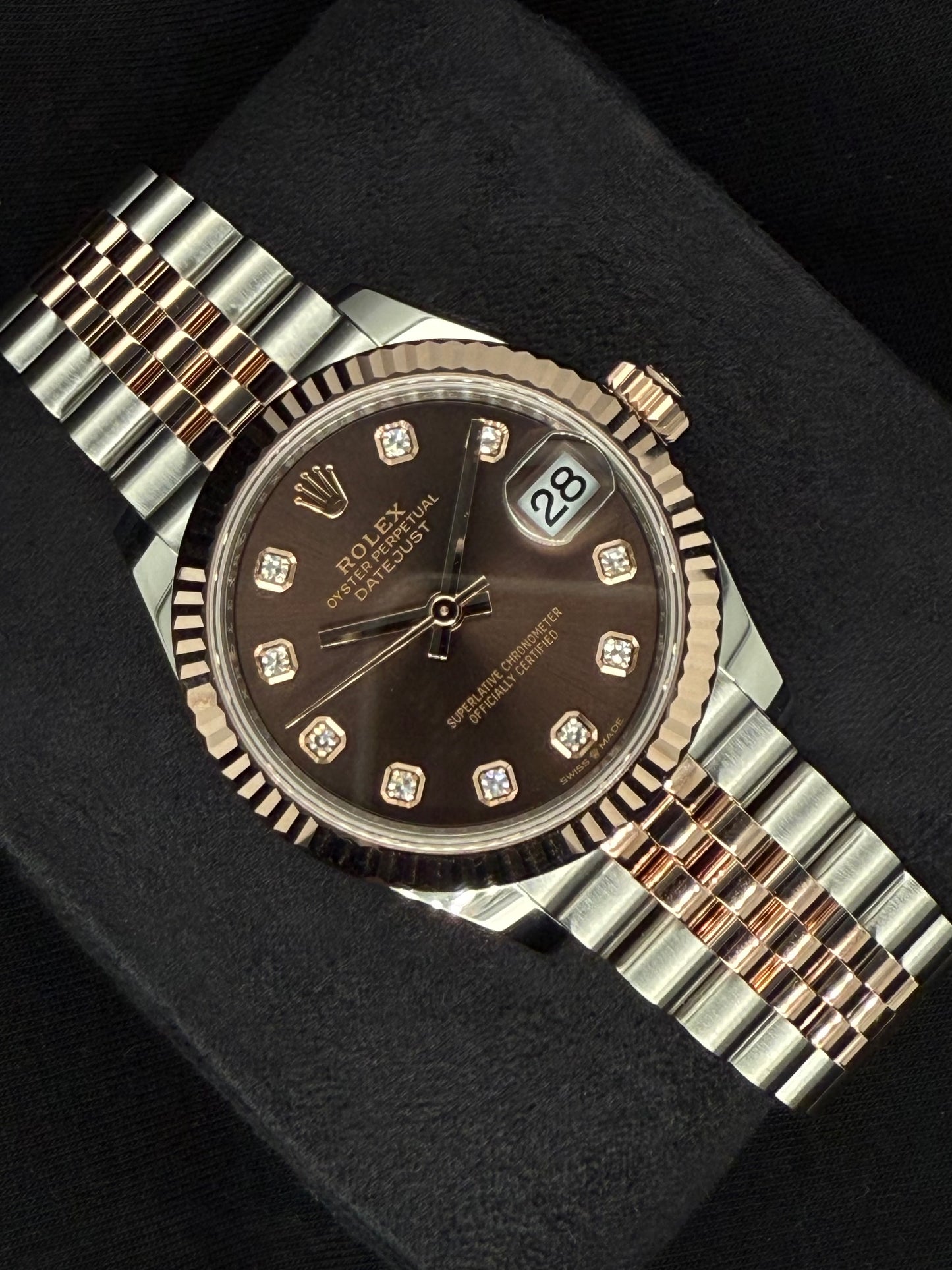 Rolex Datejust 31 Chocolate Diamond Dial Jubilee Two Tone Rose Gold 278271 | 2025 | 31mm