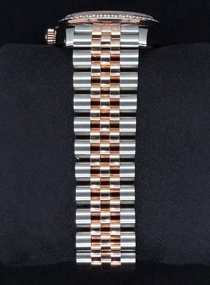 Rolex Datejust 31 Slate Roman Diamond Dial with Factory-Set Diamond Bezel 278381RBR bracelet