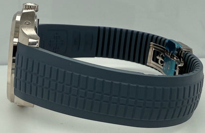 Patek Philippe Aquanaut Blue-Gray Dial White Gold 5164G-001 Strap 2