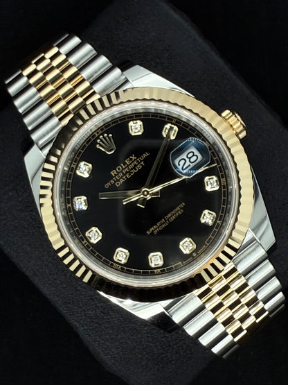 Rolex Datejust 41 Two Tone Black Diamond Dial Jubilee 126333 | 2025 | 41mm