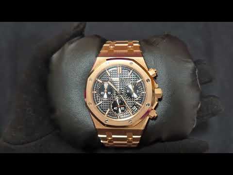 Audemars Piguet Royal Oak Chronograph Black Dial Rose Gold 26240OR.OO.1320OR.06 video