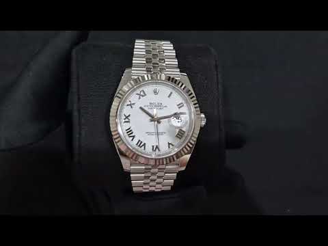 Rolex Datejust 41 White Roman Dial Jubilee 126334  video