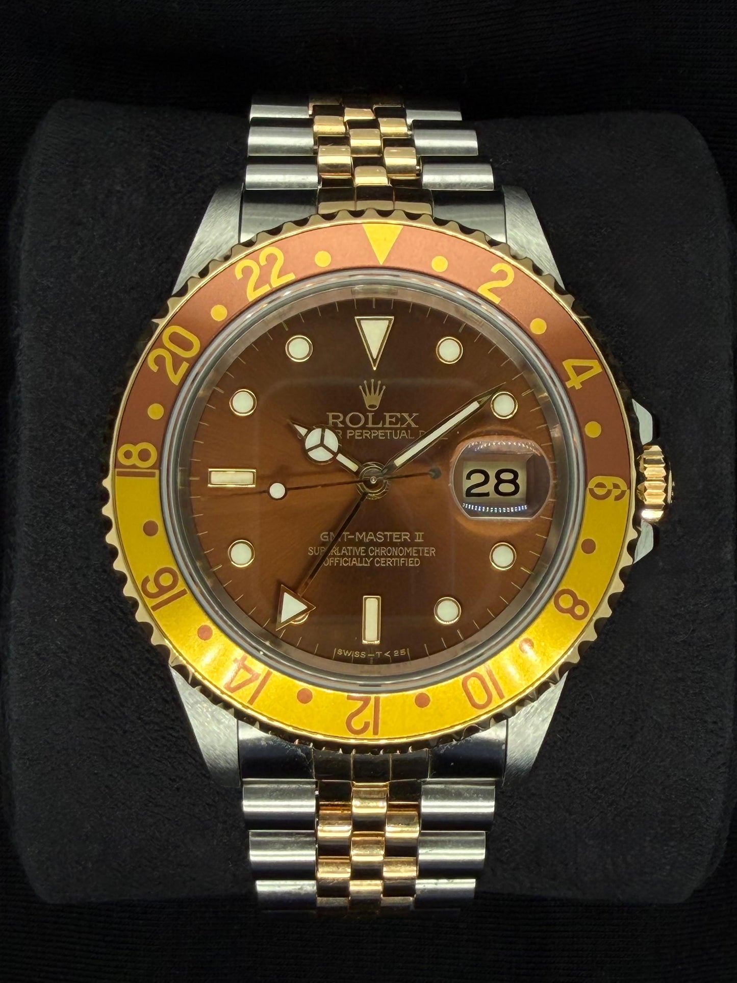 Rolex GMT-Master 'Nipple Dial' Two Tone Yellow Gold Jubilee 16713 | 1997 with 2024 RSC | 40mm