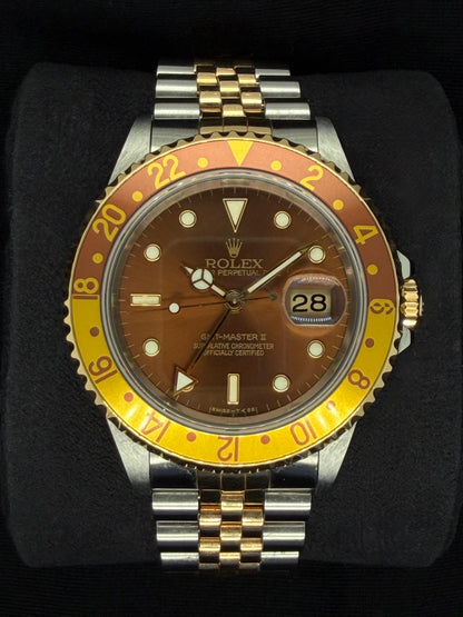 Rolex GMT-Master 'Nipple Dial' Two Tone Yellow Gold Jubilee 16713 | 1997 with 2024 RSC | 40mm