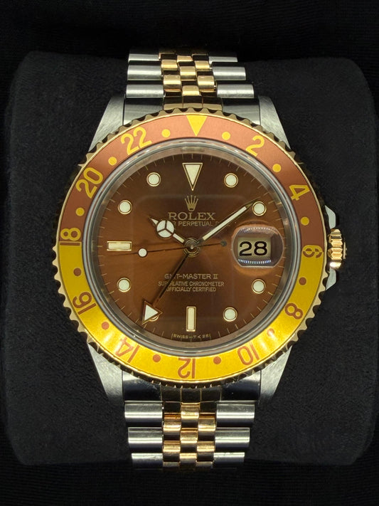 Rolex GMT-Master 'Nipple Dial' Two Tone Yellow Gold Jubilee 16713 | 1997 with 2024 RSC | 40mm