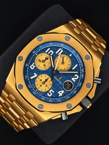 Audemars Piguet Royal Oak Offshore Chronograph "Brick" Yellow Gold with Blue Dial 26470BA.OO.1000BA.01 | 2019 | 42mm