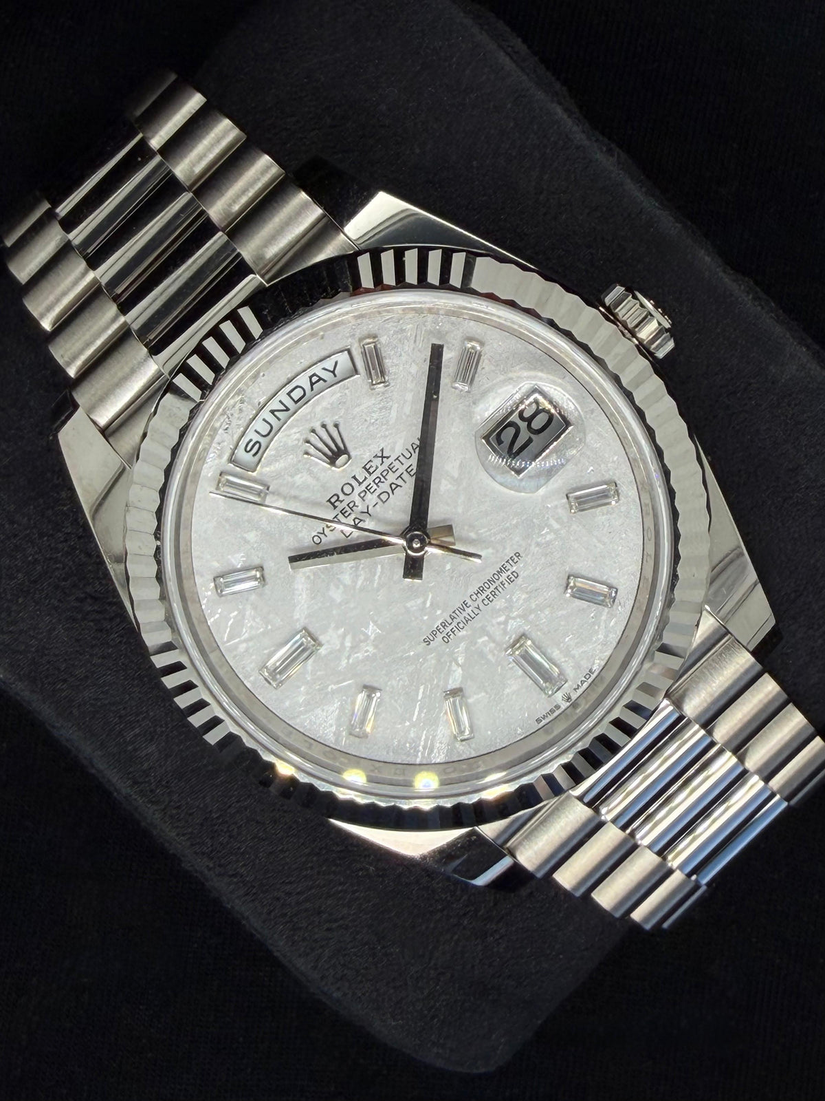 Rolex Day-Date 40 Meteorite Diamond Dial White Gold 228239 | 2022 | 40mm