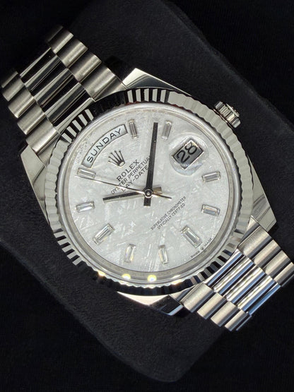 Rolex Day-Date 40 Meteorite Diamond Dial White Gold 228239 | 2022 | 40mm