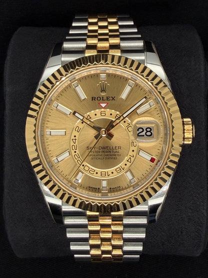 Rolex Sky-Dweller Two Tone Yellow Gold Champagne Dial 336933 | 2023 | 42mm