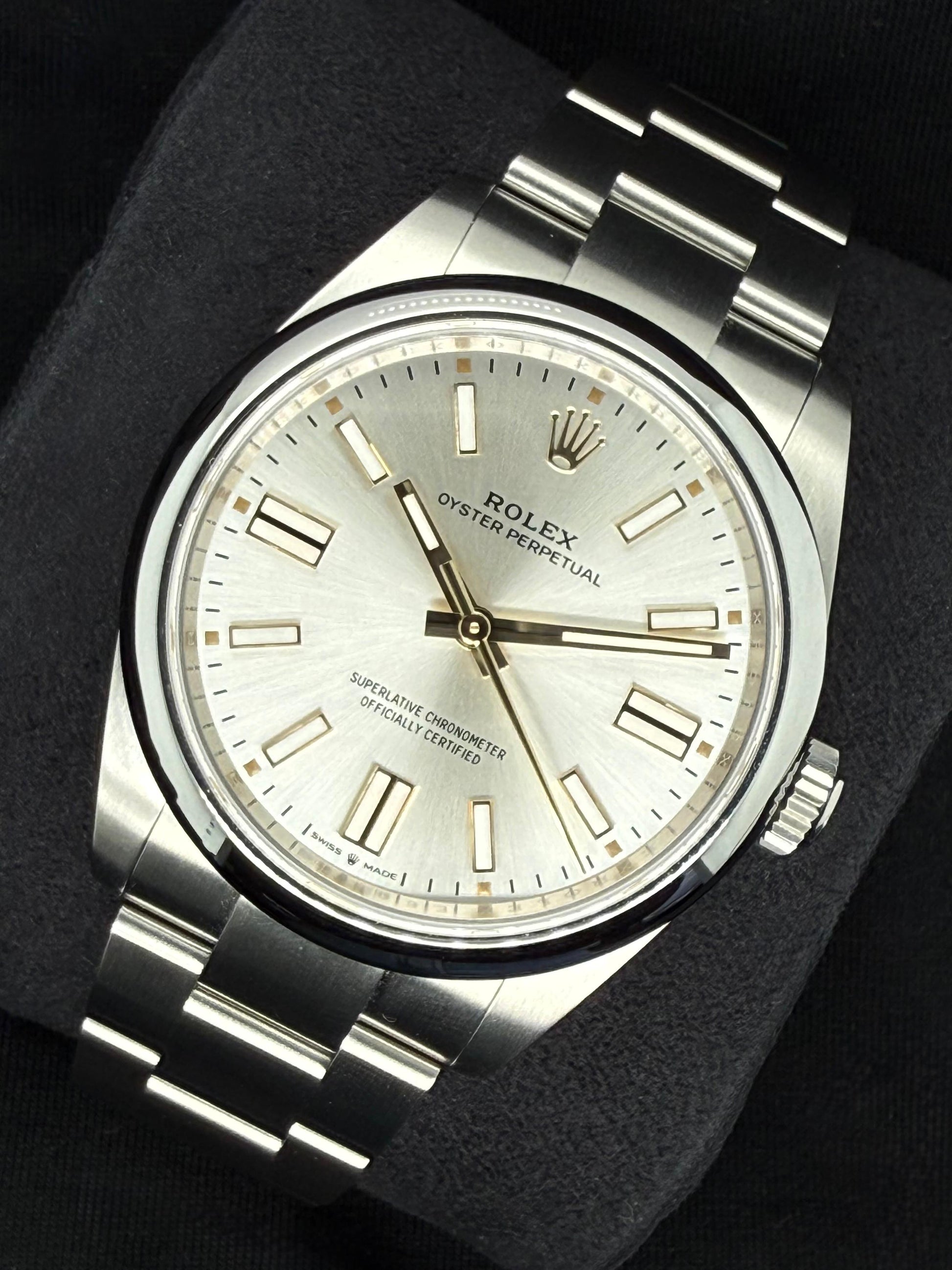 Rolex Oyster Perpetual 41 Silver Dial Oyster Bracelet 134300 right