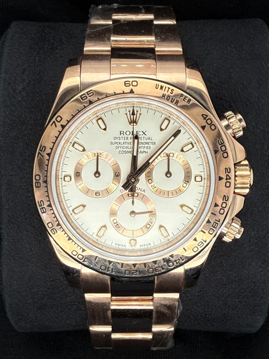 Rolex Cosmograph Daytona White Dial Everose Gold 116505