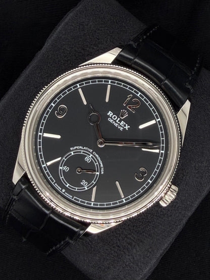 Rolex 1908 Black Dial White Gold Leather Q1 52509 | 2024 | 39mm