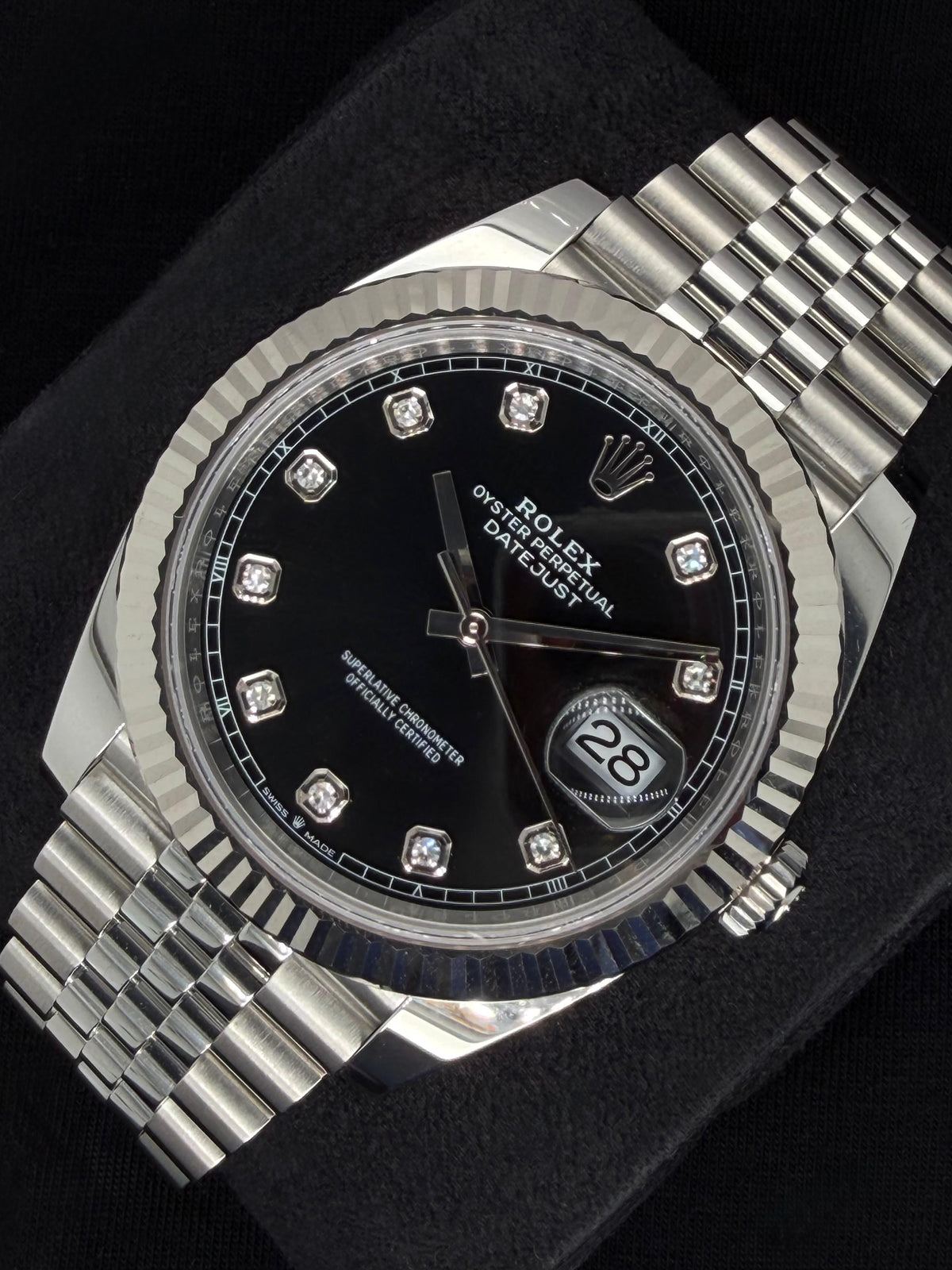 Rolex Datejust 41 Black Diamond Dial Jubilee 126334 | 2026 | 41mm