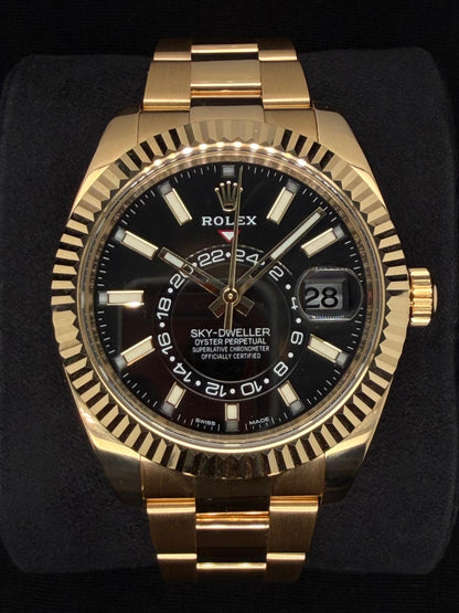 Rolex Sky-Dweller 18ct Yellow Gold Black Dial 326938 | 2020 | 42mm