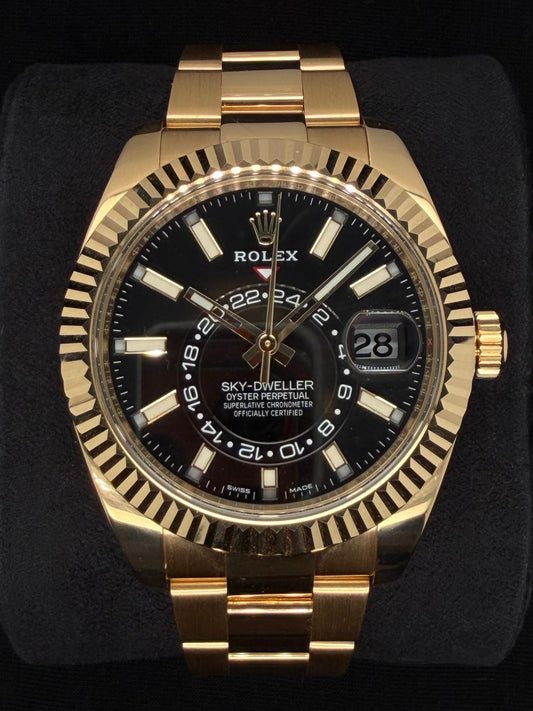 Rolex Sky-Dweller 18ct Yellow Gold Black Dial 326938 | 2020 | 42mm