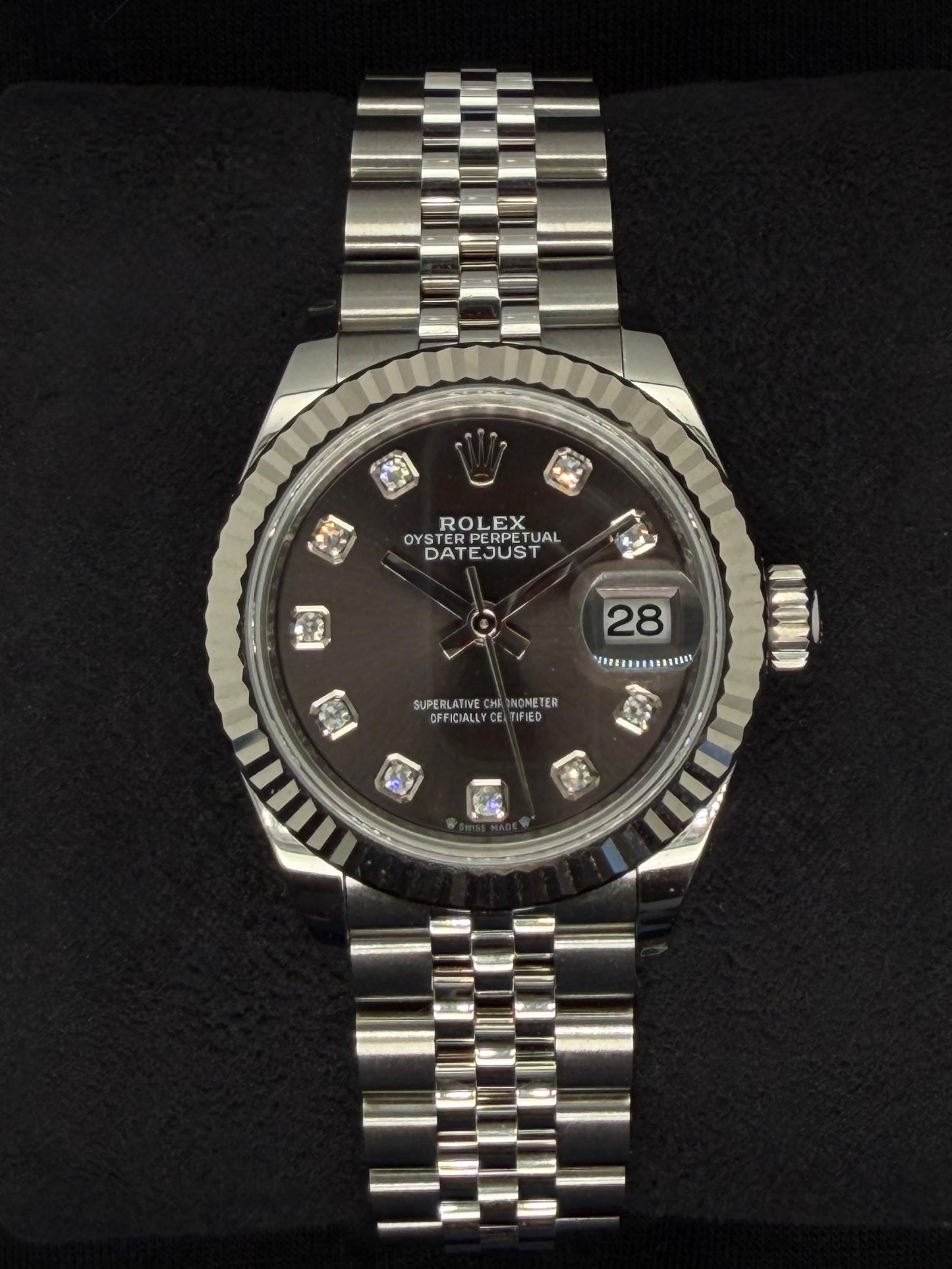 Rolex Datejust 28 Grey Slate Diamond Dial Jubilee 279174 | 2026 | 28mm